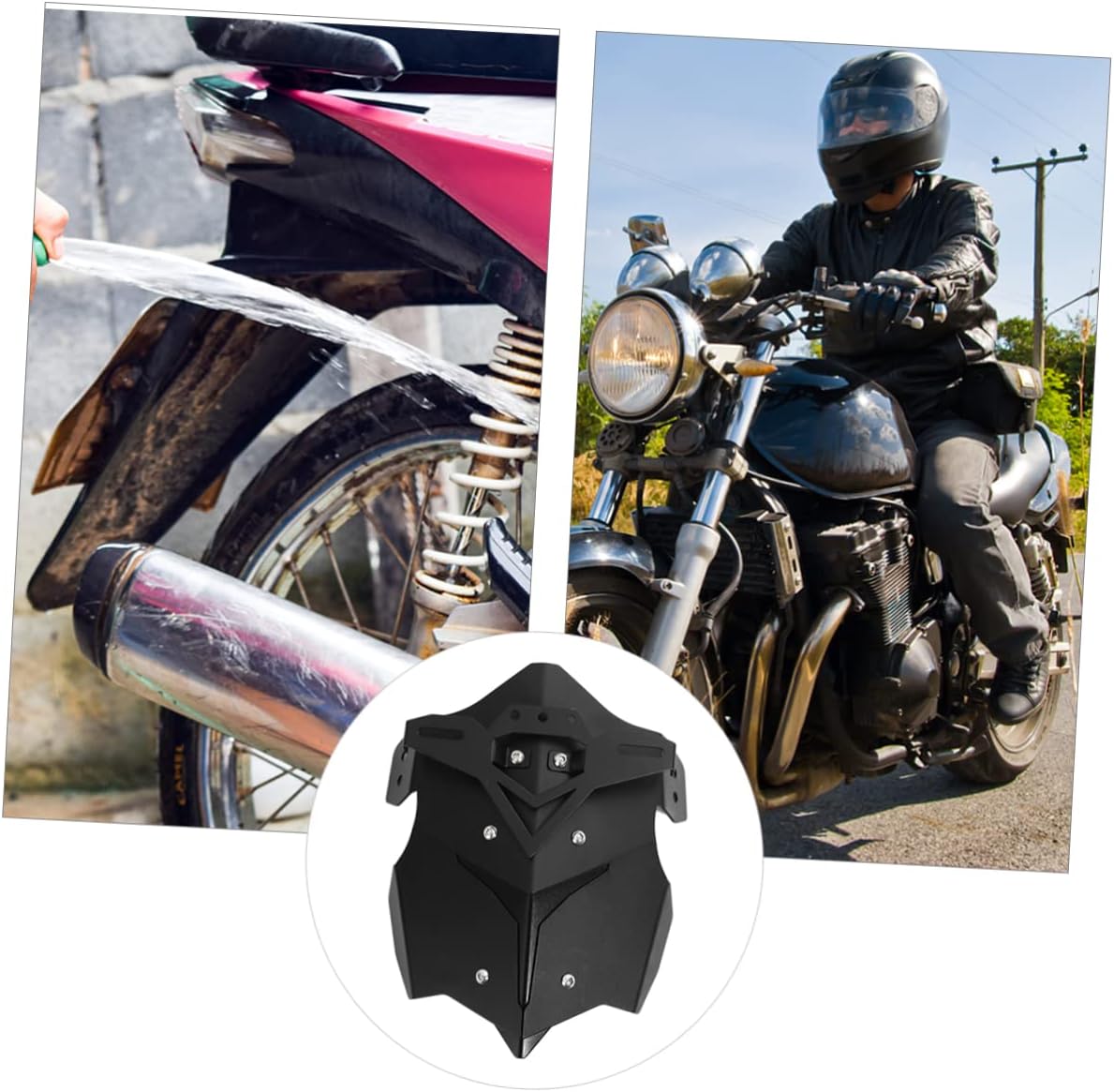 1set Rear Mudguard for Motorcycle Impact Resistant and Easy to Install for Off-Road Riding