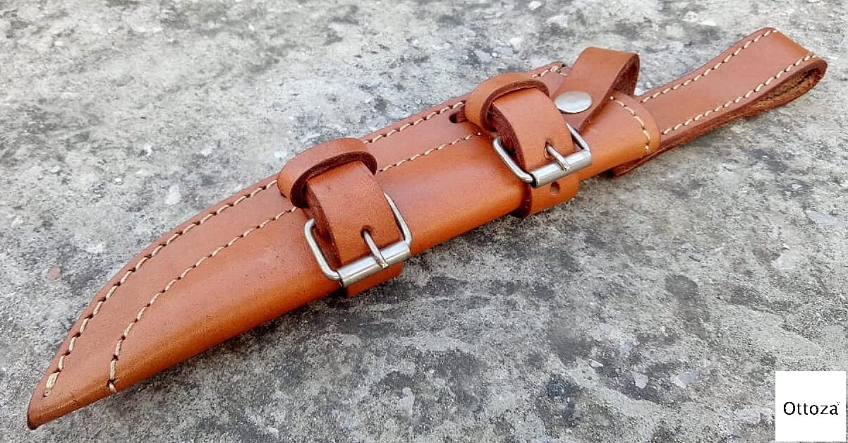 Ottoza Handmade Leather Knife Sheath Side Draw Knife Sheath Bushcraft