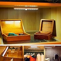 Vista 4 de Stick-on Anywhere Portable Little Light Wireless LED Under Cabinet Lights 10-LED Motion Sensor Activated Night Light Build in Rechargeable Battery