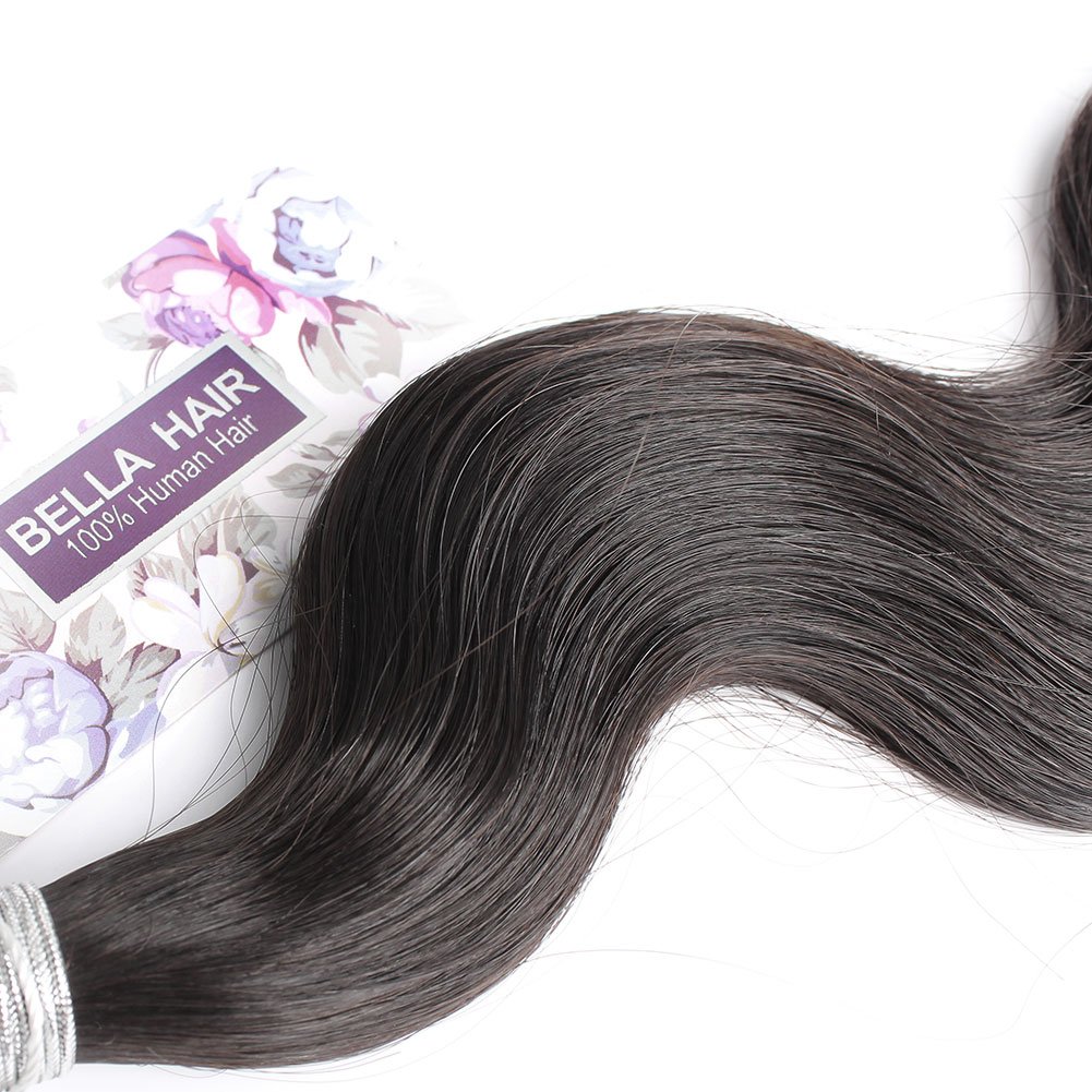 Bella Hair Grade 6A Peruvian Virgin Hair Body Wave Weave 1 Bundles Human Hair Weave Bundles 100g 20inch Natural Black Color