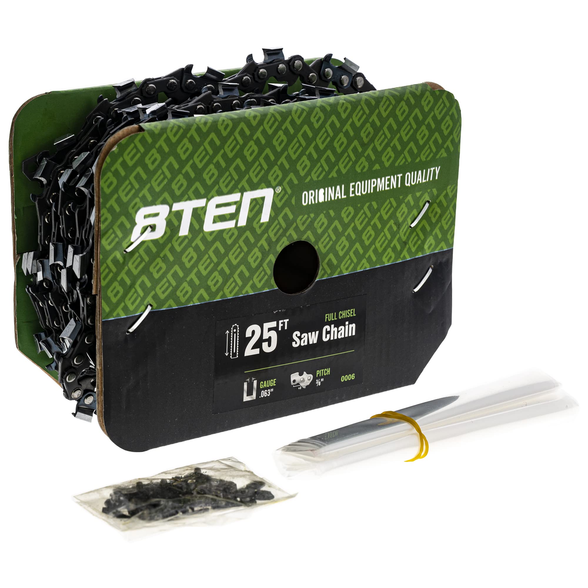 Amazon.com: 8TEN Chainsaw Chain Bulk Reel Full Chisel 25 Foot