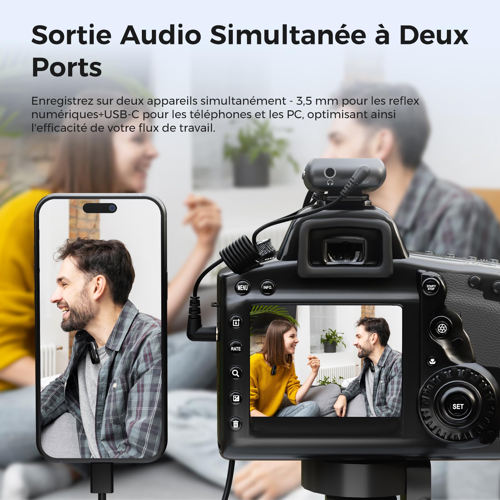 NearStream Micro Cravate sans Fil pour PC/Iphone/Androïde/Camera, AWM20T