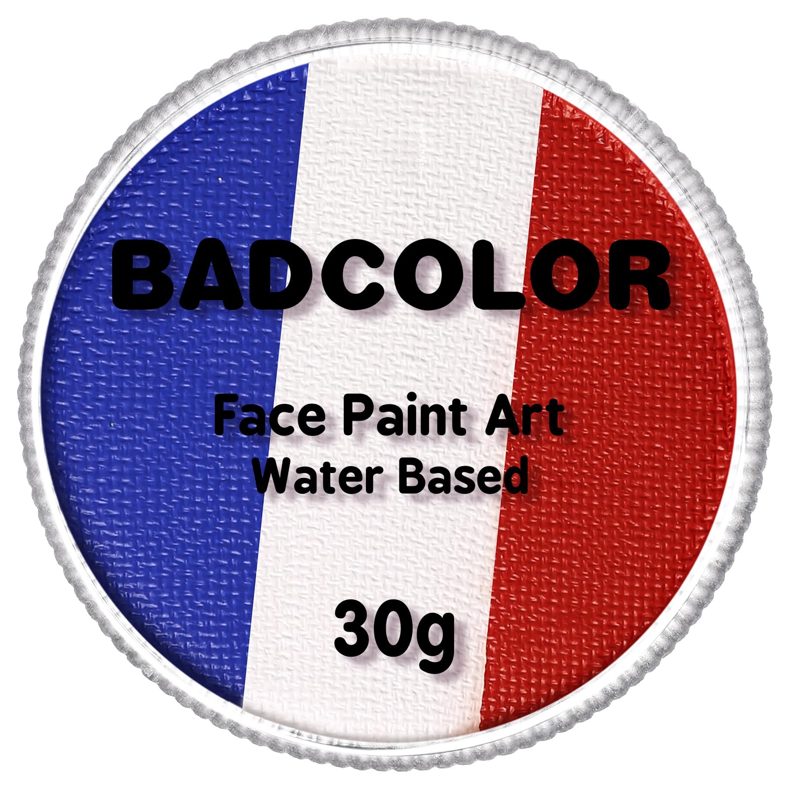 Red White Blue Face Body Paint for US Flag & Joker Face Painting Makeup, Water-Based Facepaint Kit for America’s Patriotic Parade 4th of July USA Independence Day & Halloween Clown SFX Costume Cosplay