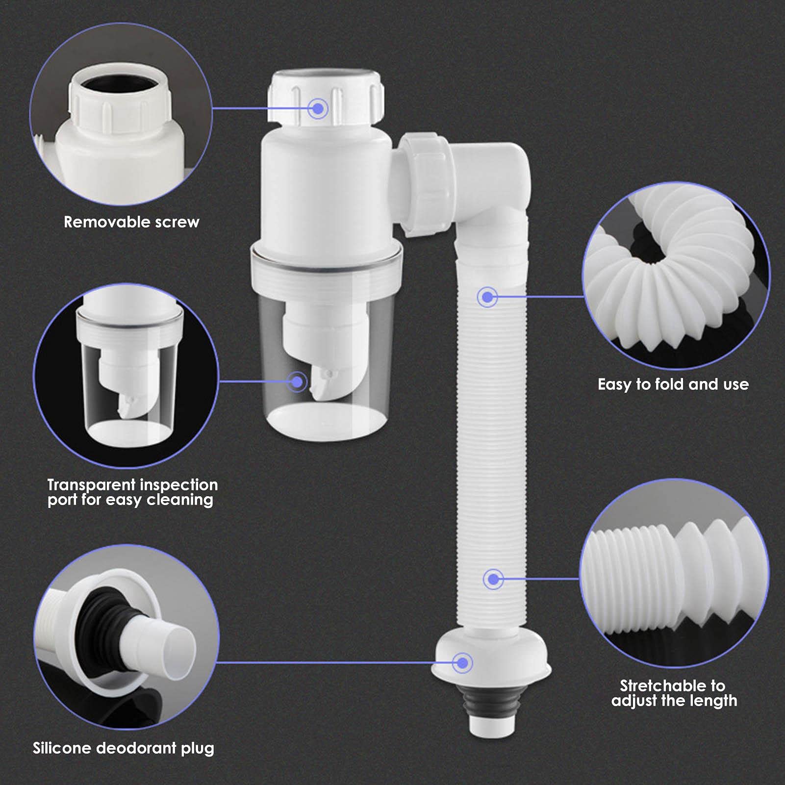 Tubo Di Scarico Flessibile SHLPDFM In Acciaio Inox – Diametro 45mm, Lunghezza 210mm, Con Morsetti, Per Riparazione Auto, Giunto Universale Per Isolare Vibrazioni E Prolungare La Durata Dello Scarico