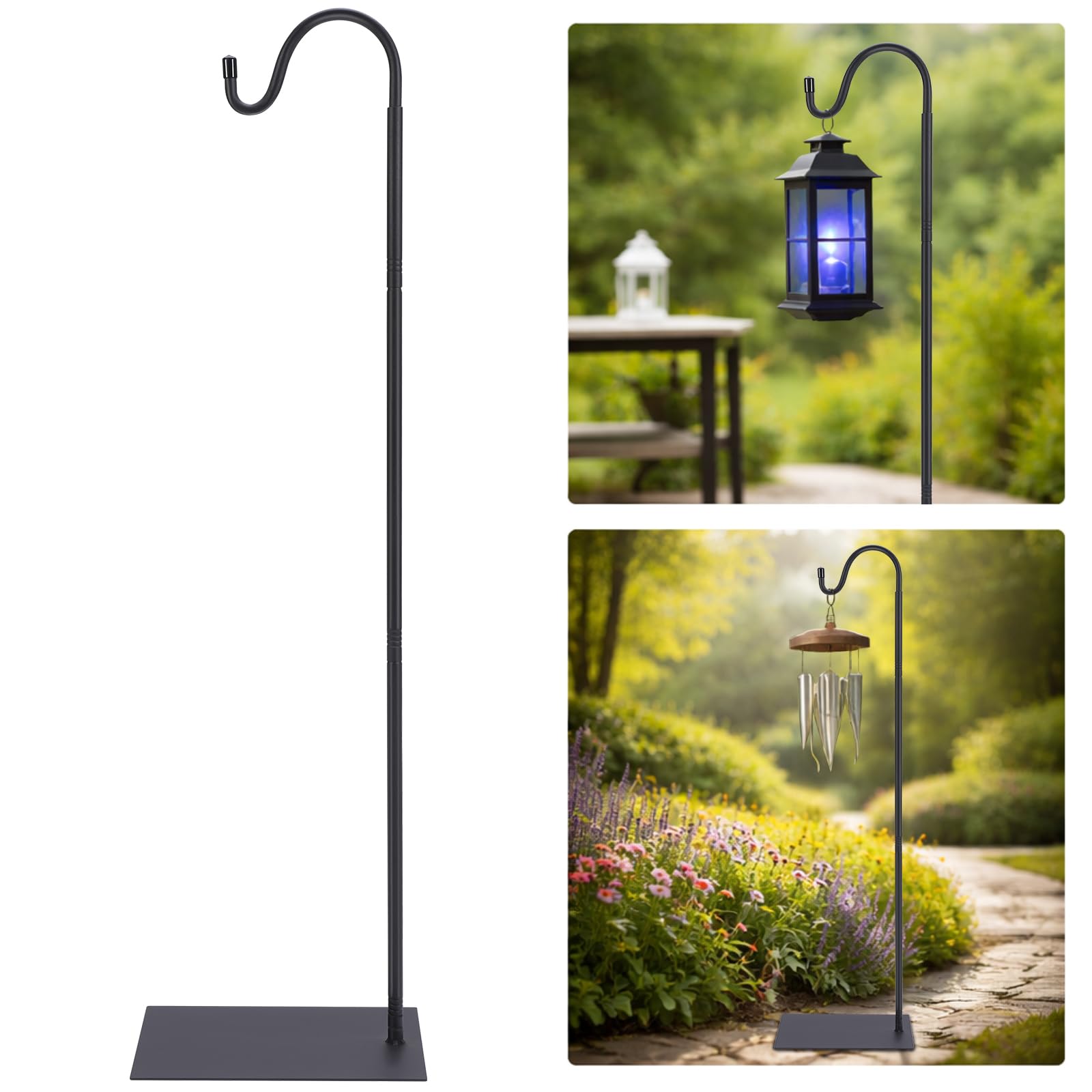 Photo 1 of Mysora 1 Pack Outdoor Bug Zapper Stand, 58 Inch Adjustable Heavy Duty Shepherd's Hook for Mosquito Repellent Lamp, Bird Feeders, Wind Resistant, Easy to Install, Suitable for Patio/Garden/Yard