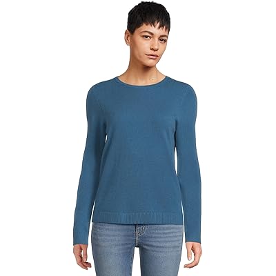L.L.Bean Classic Cashmere Sweater Crewneck blue water