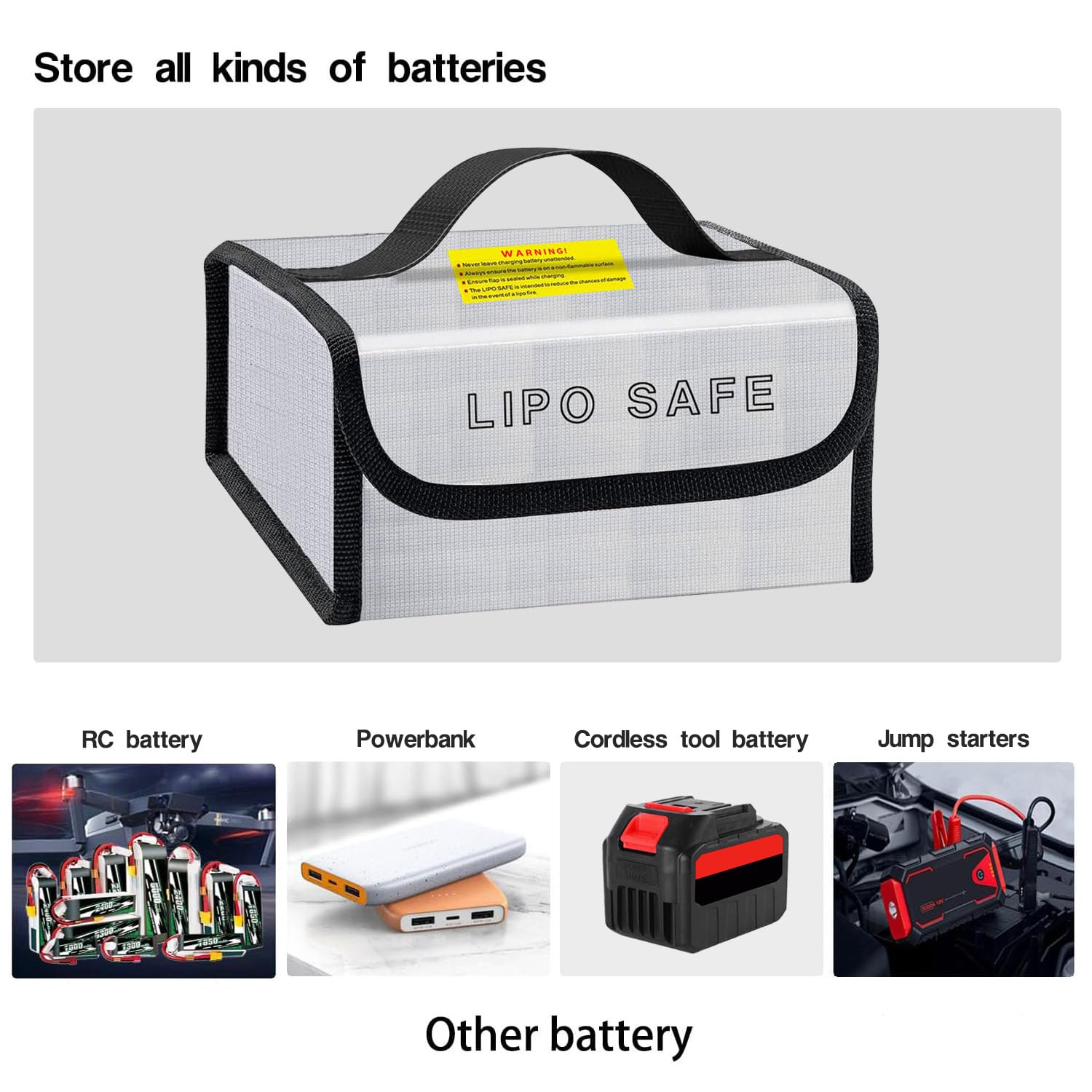 185 x 120 x 80 mm Lipo Akku Safe Bag Feuerfeste Ladetasche für RC Lipo Akku Pack Aufbewahrung Laden Transport Home Office Travel Lipo Safe Storage Pouch