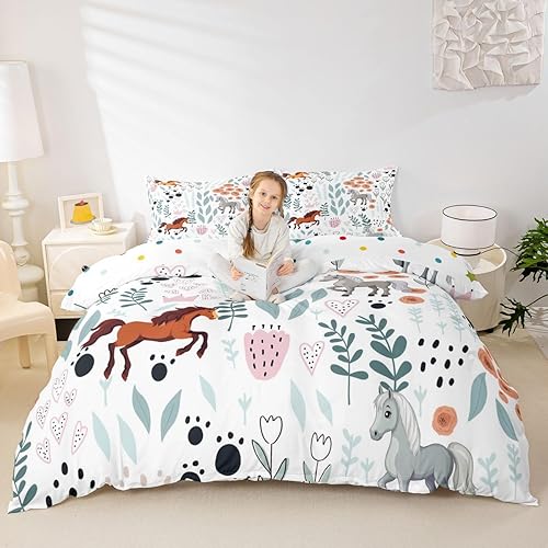 Vista 192 de Erosebridal Funda de edredón de zorro kawaii, juego de ropa de cama de zorro de dibujos animados, funda de edredón con 2 fundas de almohada para Fox