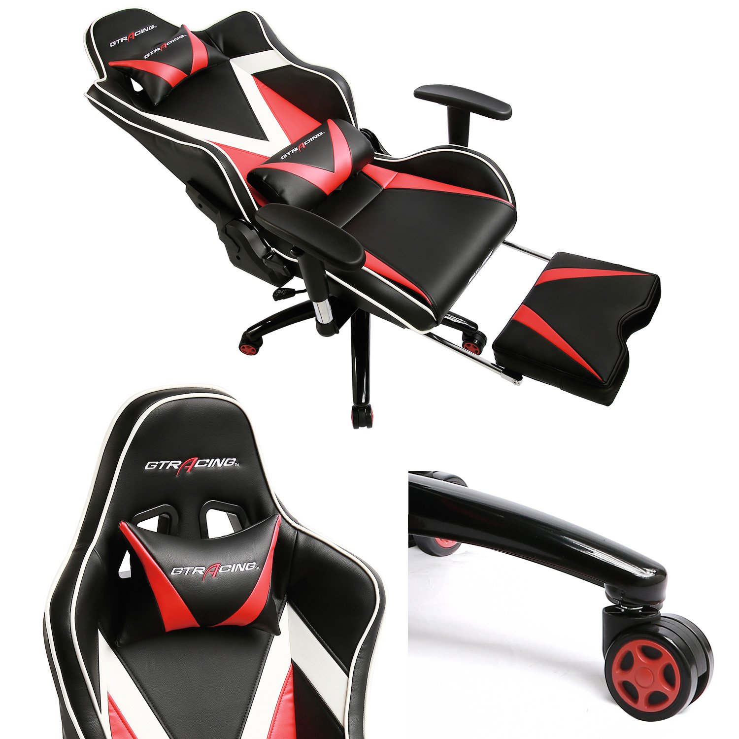Buy GTRACING Gaming Desk Chair with Footrest Ergonomic Racing High Back