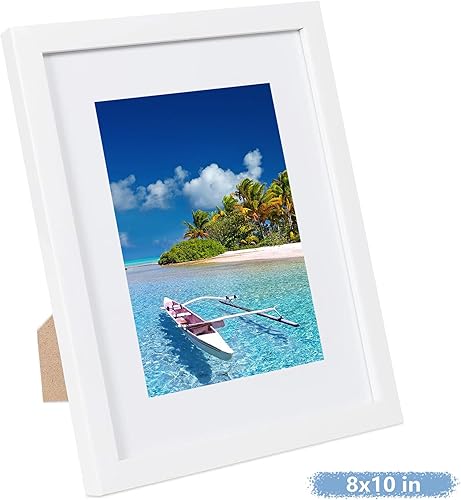 Vista 141 de Picrit Juego de 7 portarretratos de 5 x 7 pulgadas, para exhibición de 5 x 7 con paspartú o de 4 x 6 sin paspartú, marcos de fotos para montaje