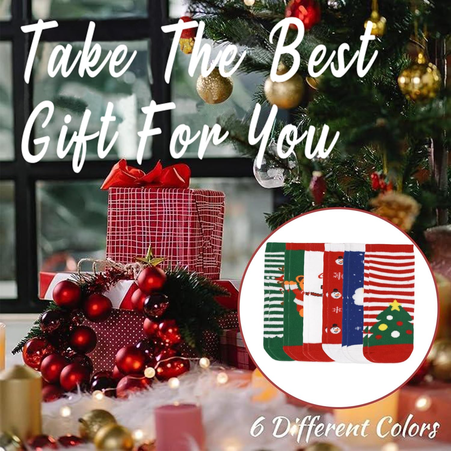 Kids Christmas Socks 6 Pairs, Colorful Crew Toddler Socks for Boys Girls 0-9 Years - Image 6