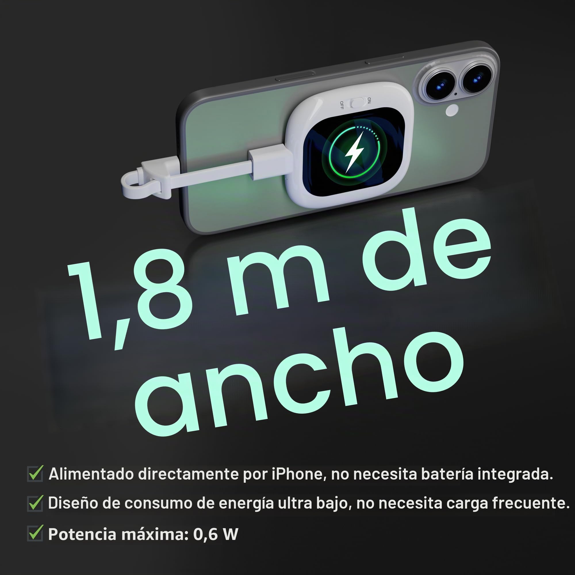 Vlogmate Mini Vlog Selfie Monitor Pantalla, Soporte de teléfono Clip Mount para la cámara trasera Selfies/Vlogging/Live/TikTok