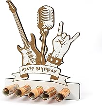Dekolando Money Gift Rock Metal Birthday - Heavy Birthday - with 5 Holes for Banknotes - Chip Fork Rock Music Gift for Metal Fans and Rockers