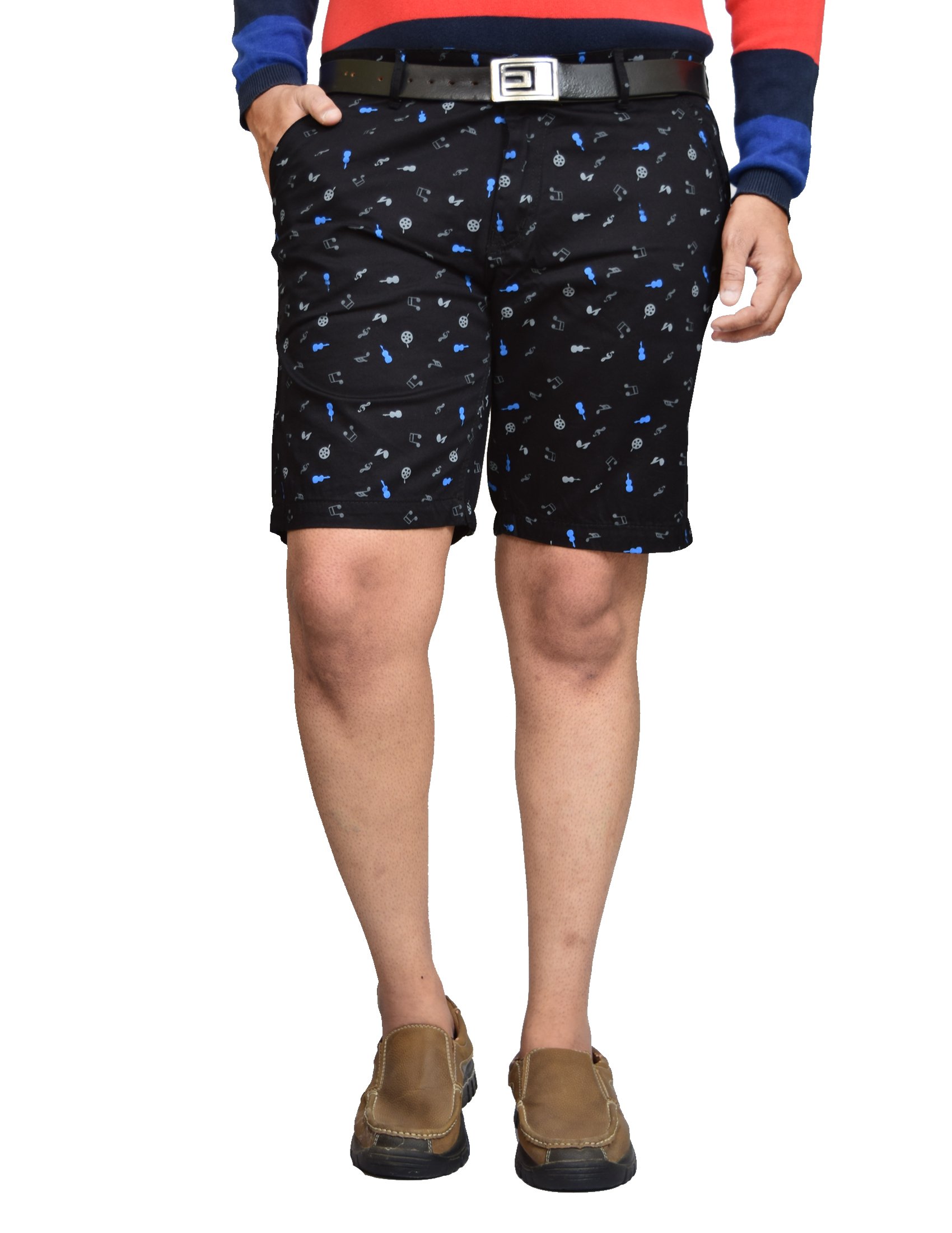 black printed shorts for men | shorts for man | cotton shorts men | stretchable shorts for men | stretchable half pant for men | half pants for men | cotton bermuda shorts | bermuda for mens | slim fit cotton shorts | casual half pants for men | men shorts cotton casual-image-6
