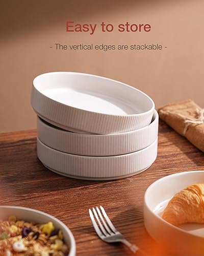 Miniatura 6 de famiware Star - Juego de 4 cuencos para pasta de 7.5 pulgadas, doble esmaltado, apilables, perfectos para tu amigo para inauguración de la casa,