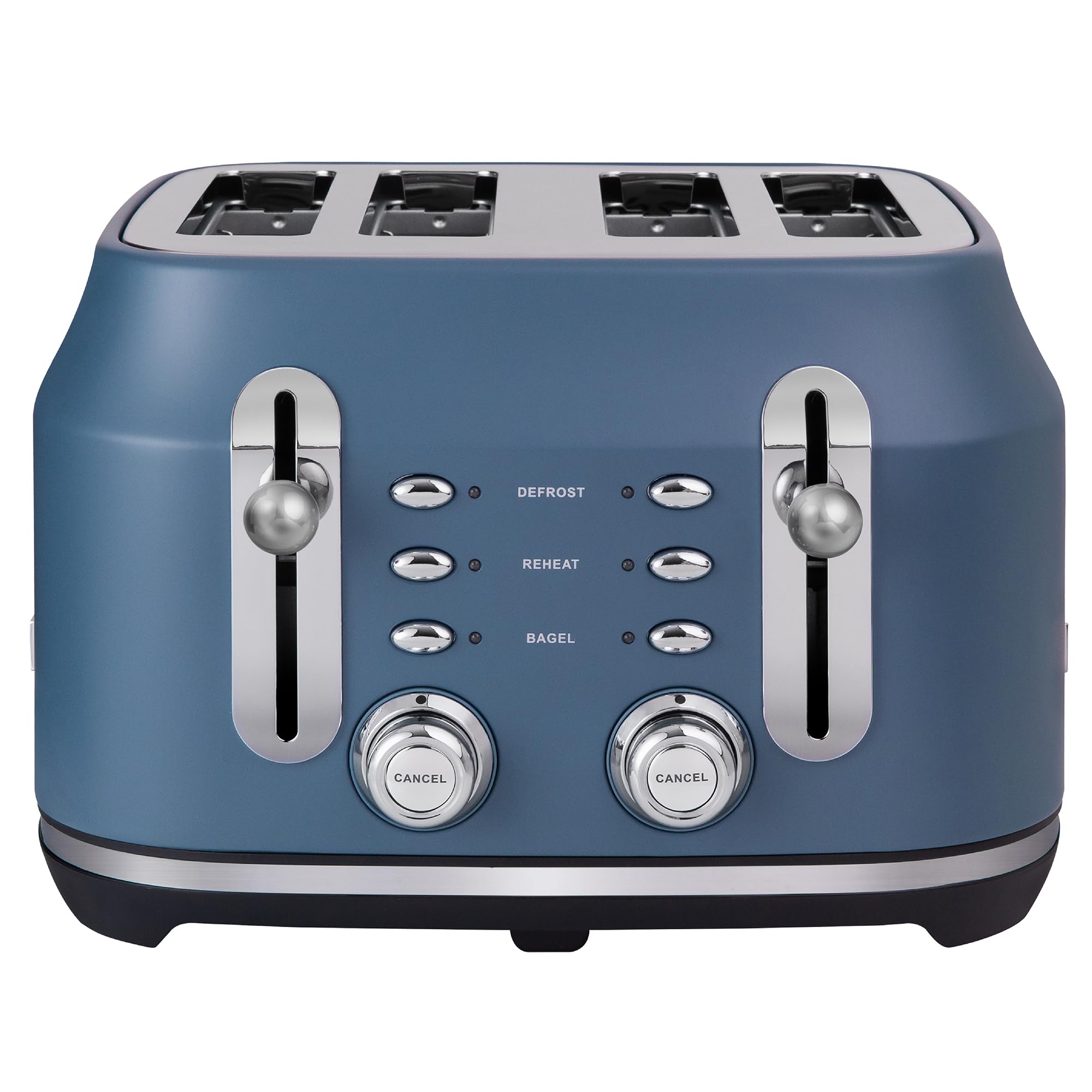 Rangemaster RMCL4S304SB - Tostapane classico con fessure extra larghe, 6 livelli di doratura, funzione lift-and-look, funzione anti-inceppamento, vassoio raccogli briciole rimovibile e 3 impostazioni