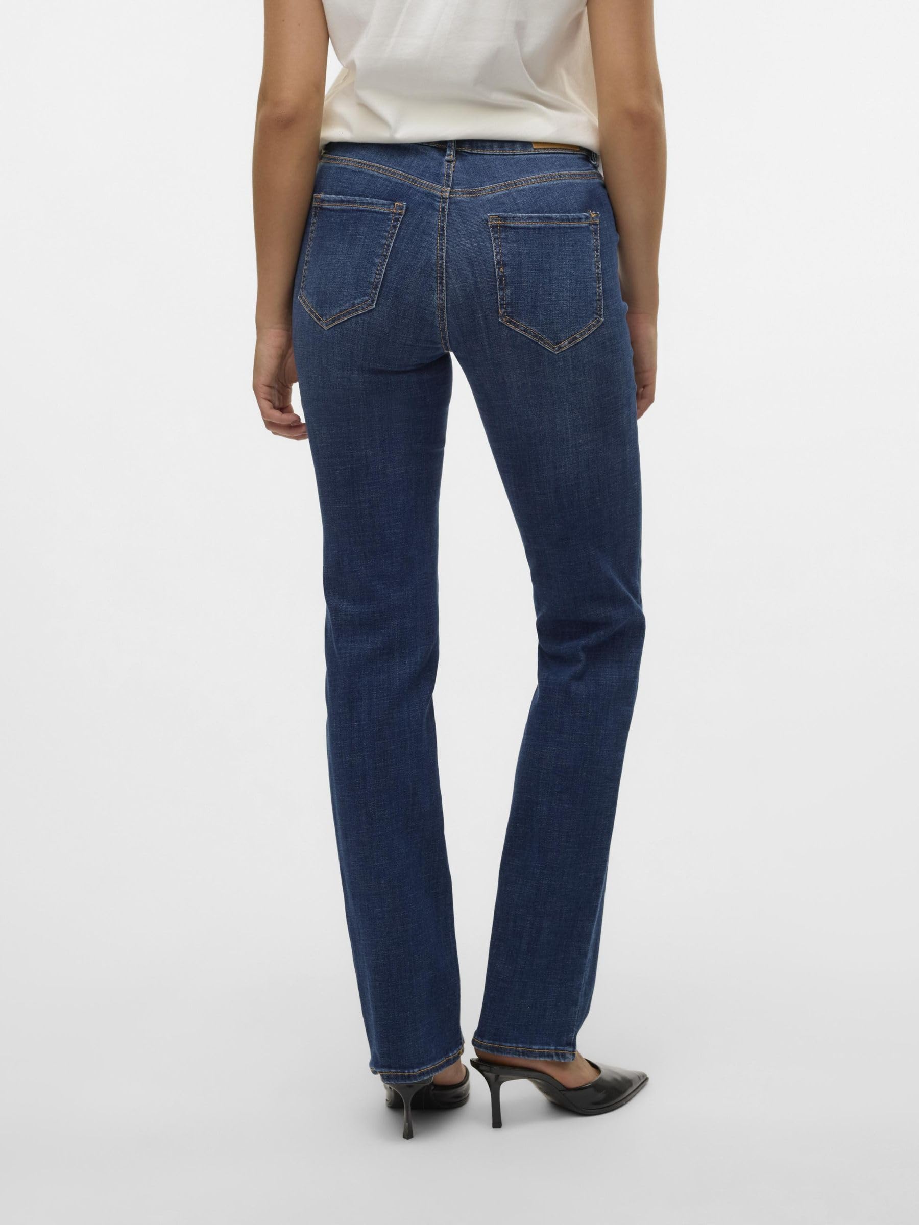Vero Moda Vmflash Mr Straight Jeans Li347 GA Noos - Pantalon - Pantalon - Femme