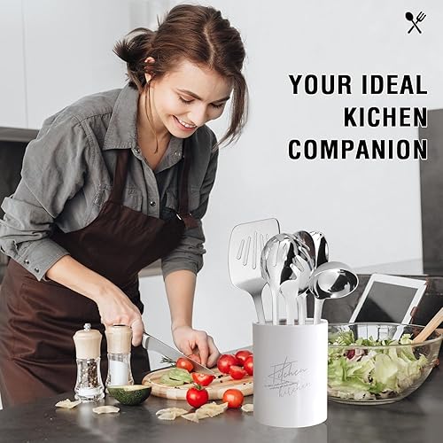 Miniatura 7 de Juego de utensilios de cocina de acero inoxidable, juego de utensilios de cocina de 5 piezas, utensilios de cocina duraderos, cucharón, espátula