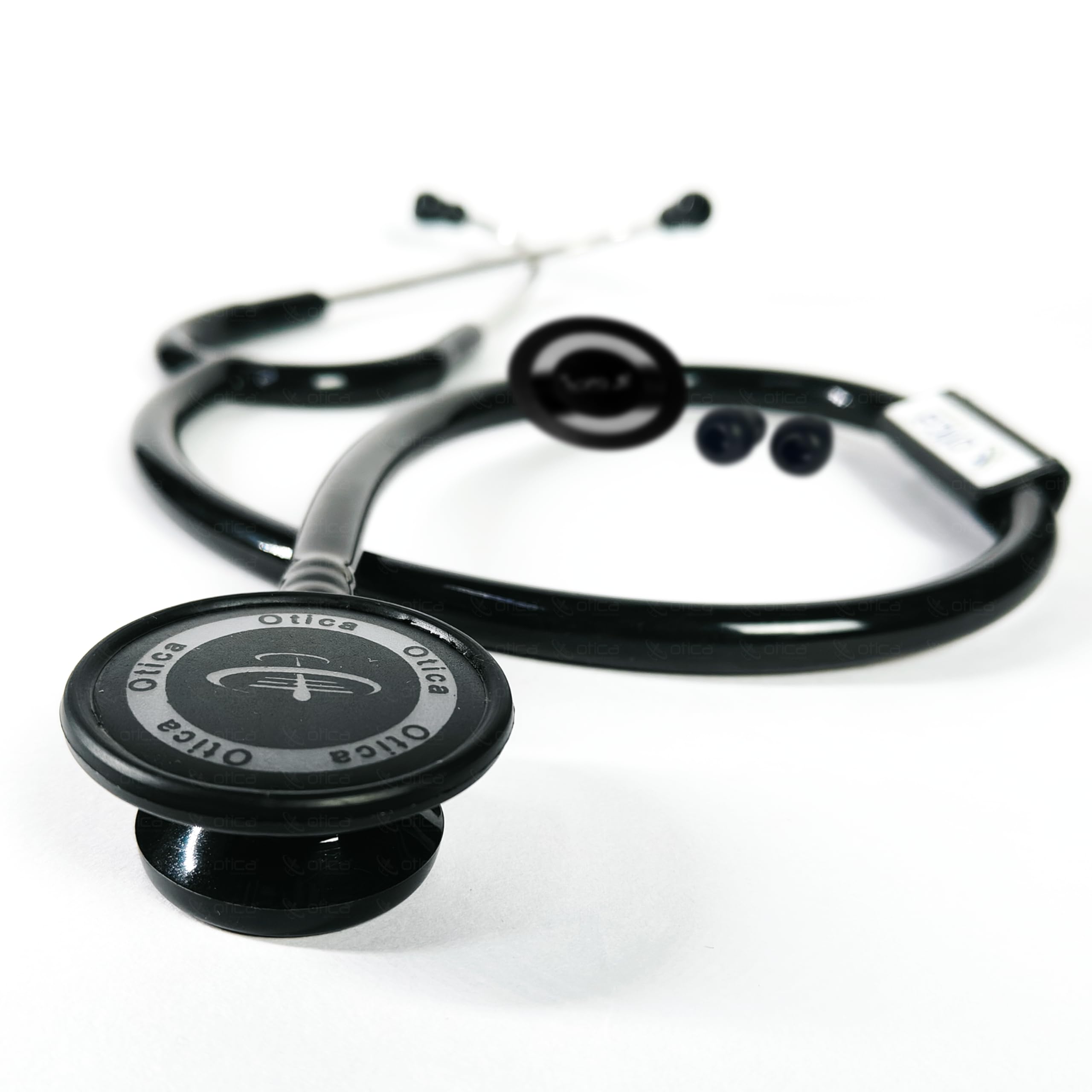 OTICA Black Stethoscope For Doctors and Medical Students Black Tube, Single-Side Black Chestpiece-image-49