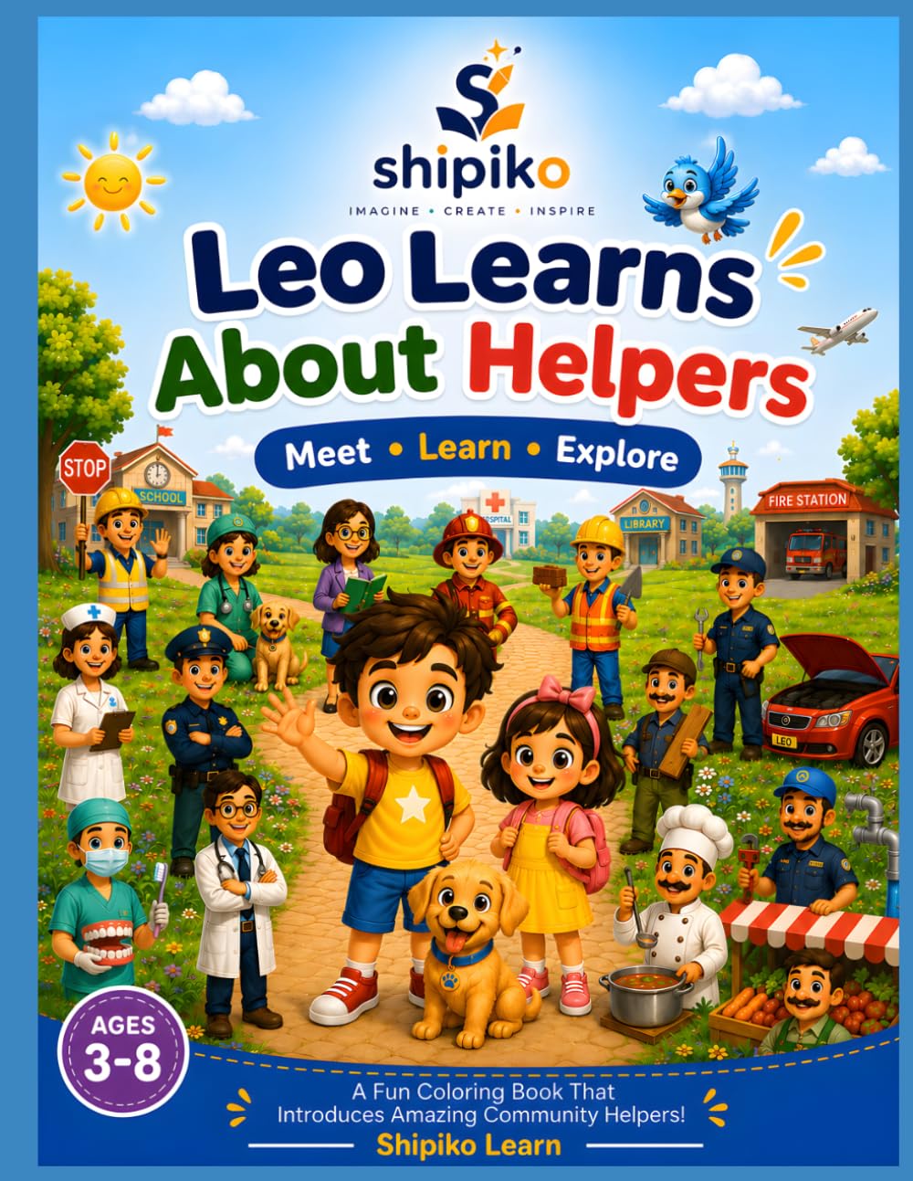 Leo Learns About Community Helpers: A Fun Coloring Adventure with Everyday Heroes