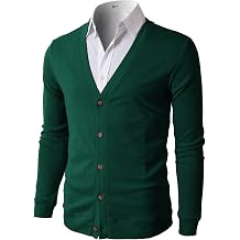 H2H Mens Casual Slim Fit Cardigans V-Neck Basic Designed Long Sleeve Button Down