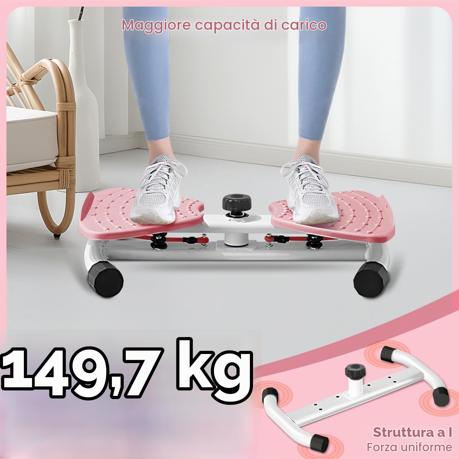 Twist Board,Twist Waist Disc Board con coulisse,Twister 300LBS,Tavola per esercizi addominali in piedi, per massaggi ai piedi, perdita di peso, vita per casa e ufficio