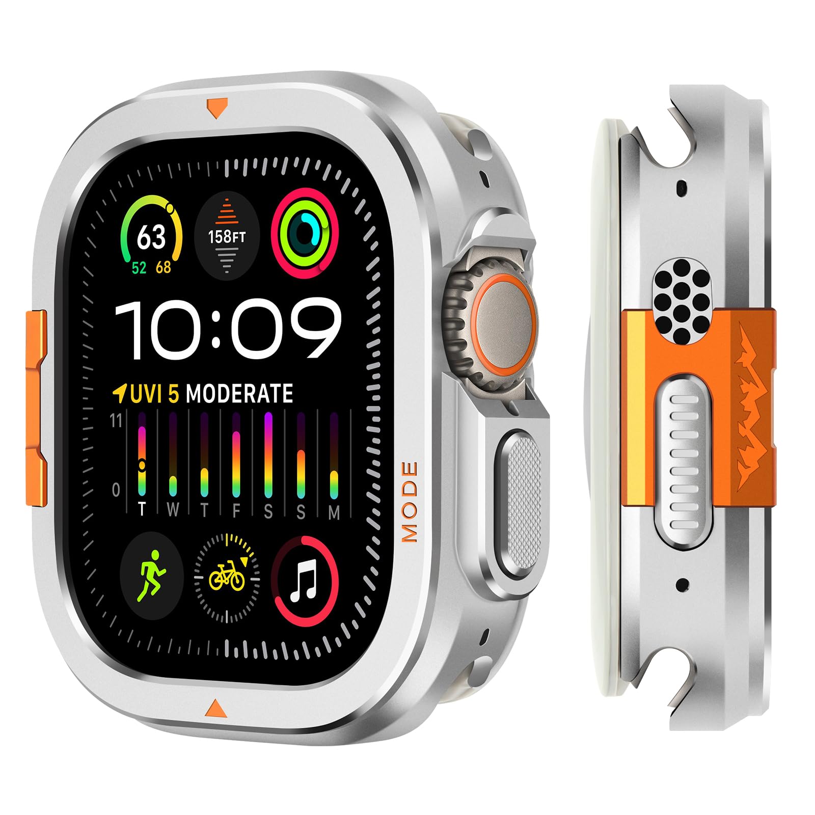 Carcasa Apple Watch Ultra 3/2/1 de 49mm con protector parachoques sólido y defensa contra impactos 8
