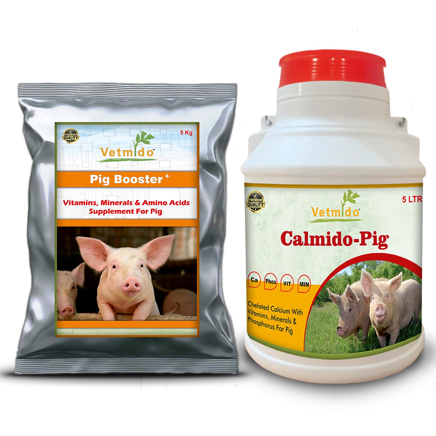VETMIDO Calcium Supplement & Growth Booster with Vitamins, Minerals & Amino Acids for Pig, Swine, Piglets & Piggery - (Pack of 2) (B0C7W32JYF) Amazon Price History, Amazon Price Tracker