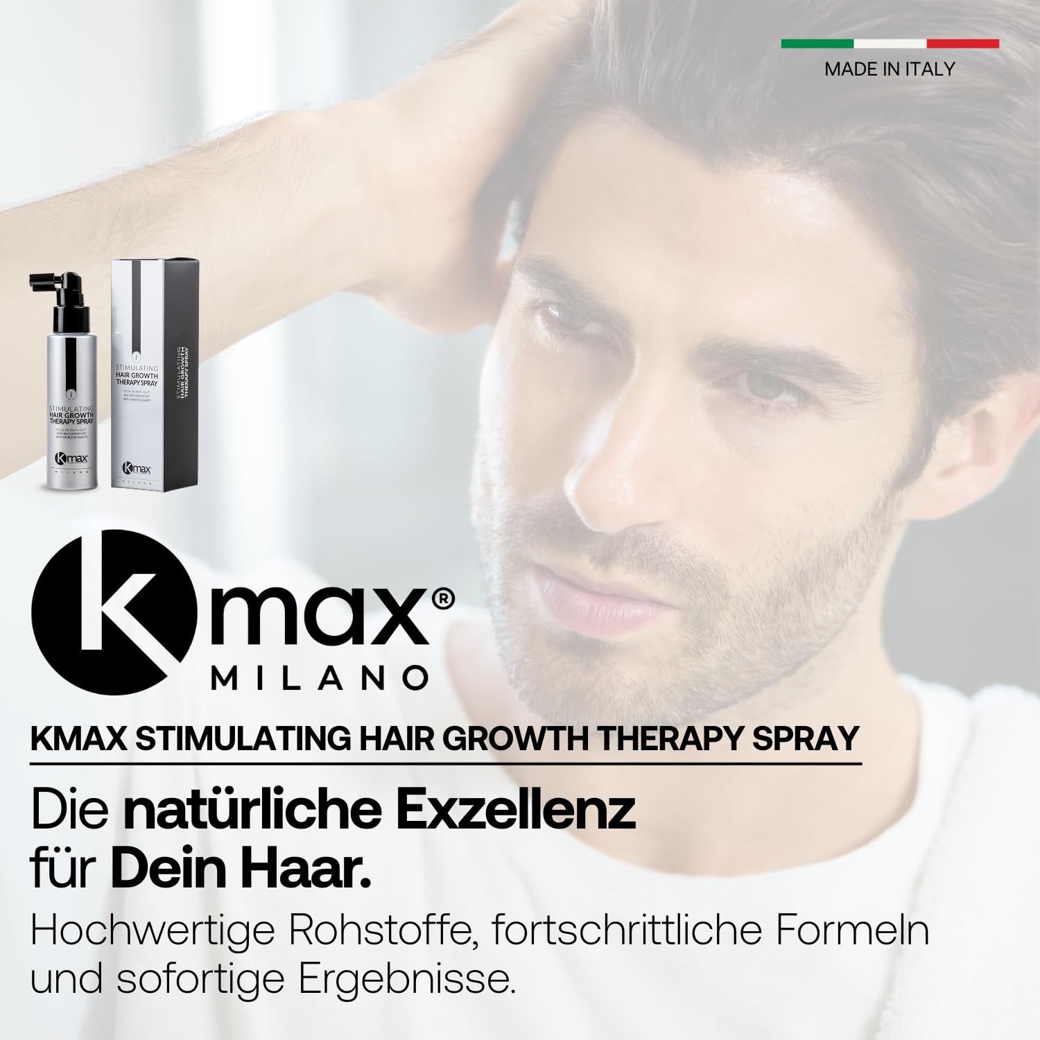 Kmax Stimulating Hair Growth Therapy Spray - Spray für Männer und Frauen mit Anti-DHT-Wirkung, Haarspray Lotion für Männer und Frauen - Größe 100 ml