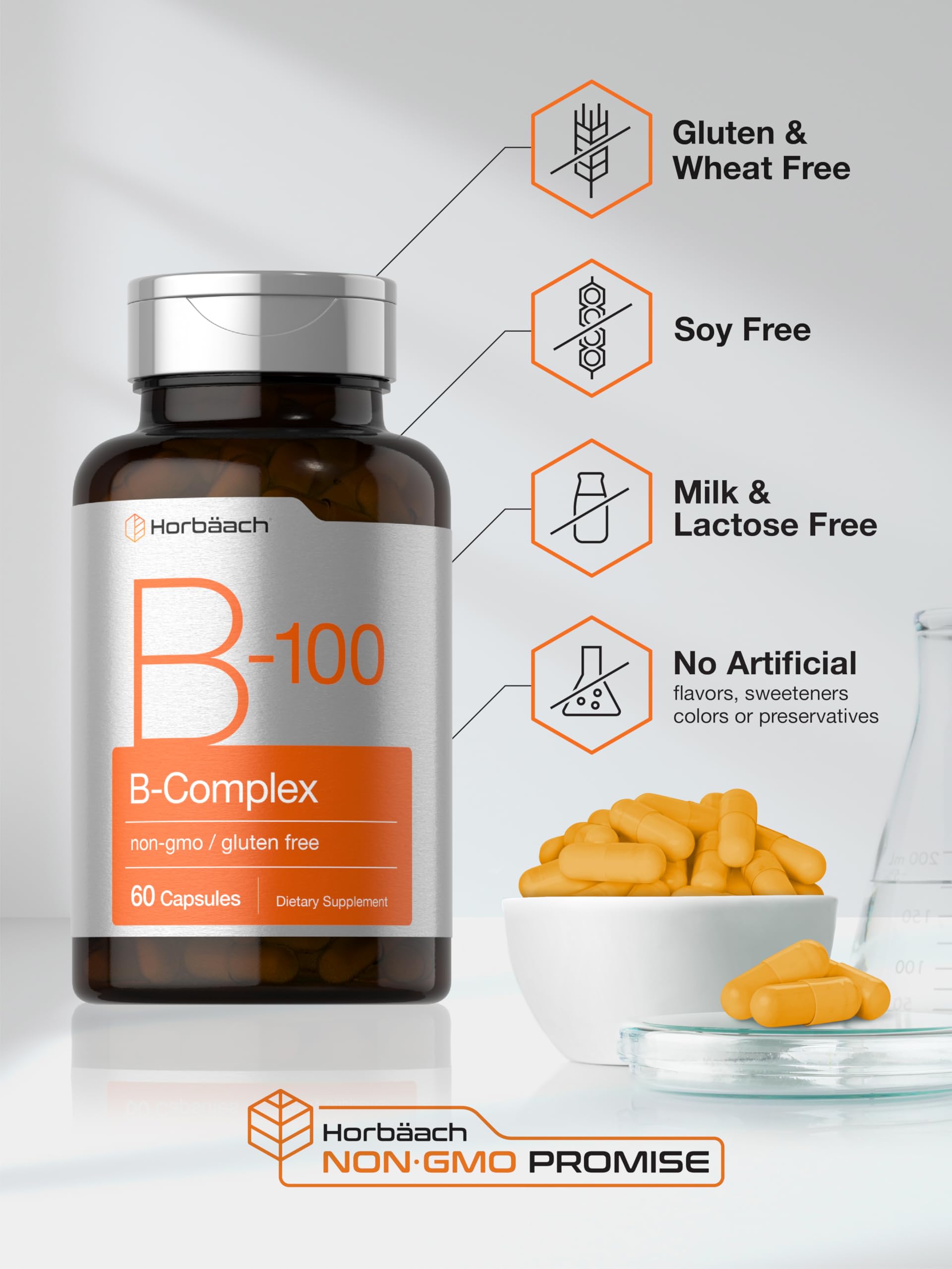 Horbaach Vitamin B-100 Complex | 60 Capsules — Amazon image 5