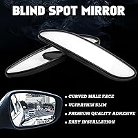 Vista 3 de Xotic Tech - Espejo de punto ciego, 5 pulgadas, marco rombo HD, de vidrio, convexo, ajustable, gran angular, espejo retrovisor, universal