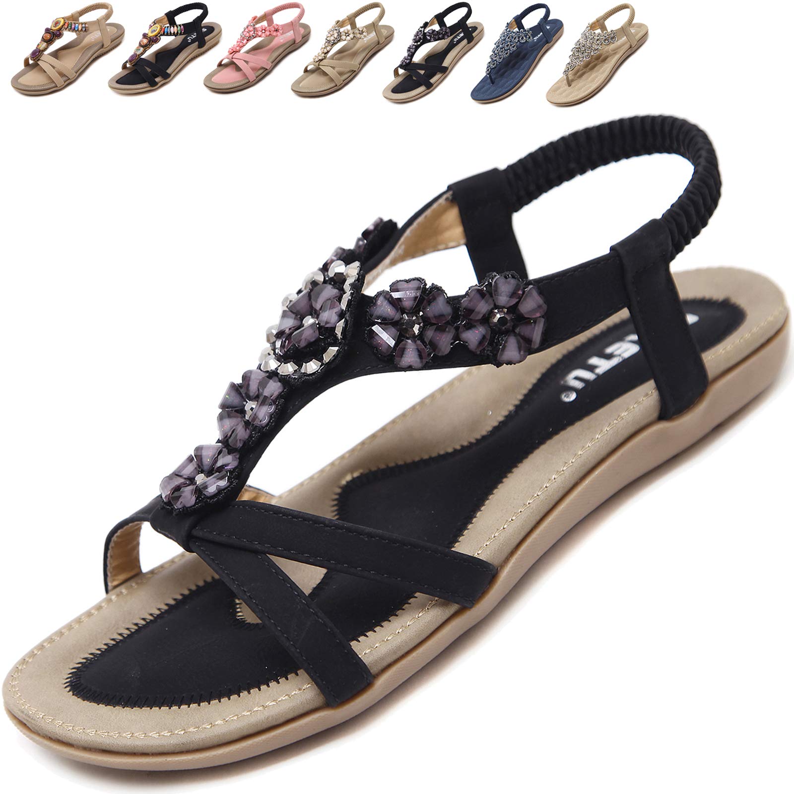 Acfoda Bohemien Sandali Donna Estive Comode infradito da Spiaggia