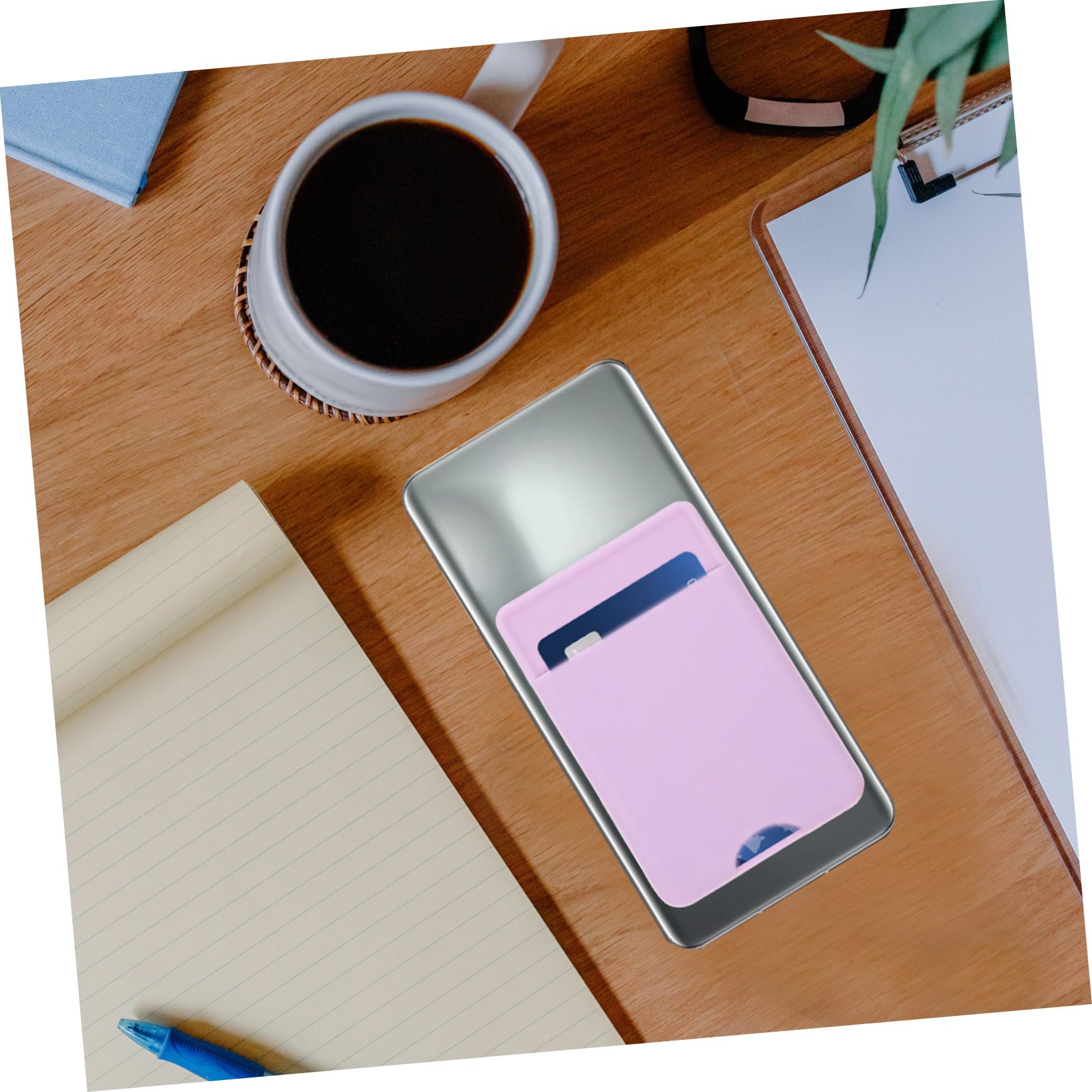 Uonlytech 10pezzi Portafoglio Adesivo Per Smartphone Silicone Da Titolare Per Carte e Biglietti Da Visita