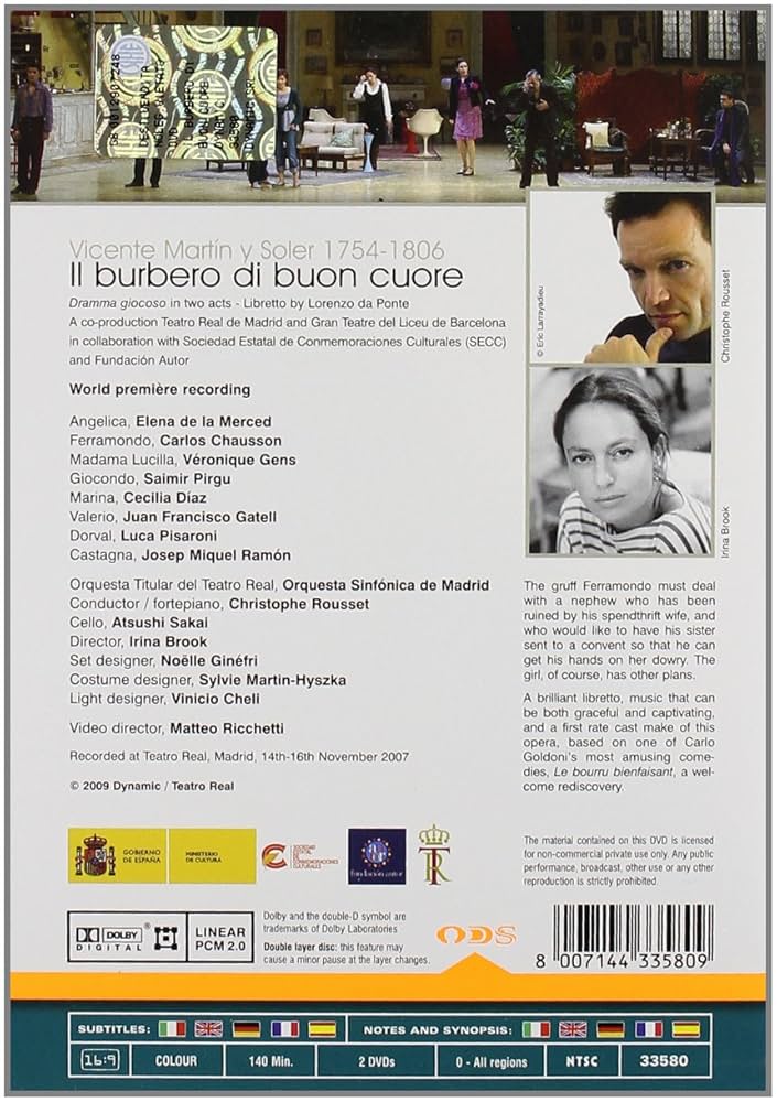 (未使用･未開封品)　Vicente Martin y Soler: Il burbero di buon cuore [DVD] [Import] ar3p5n1 Amazon.com: Martin y Soler: Il burbero di buon cuore
