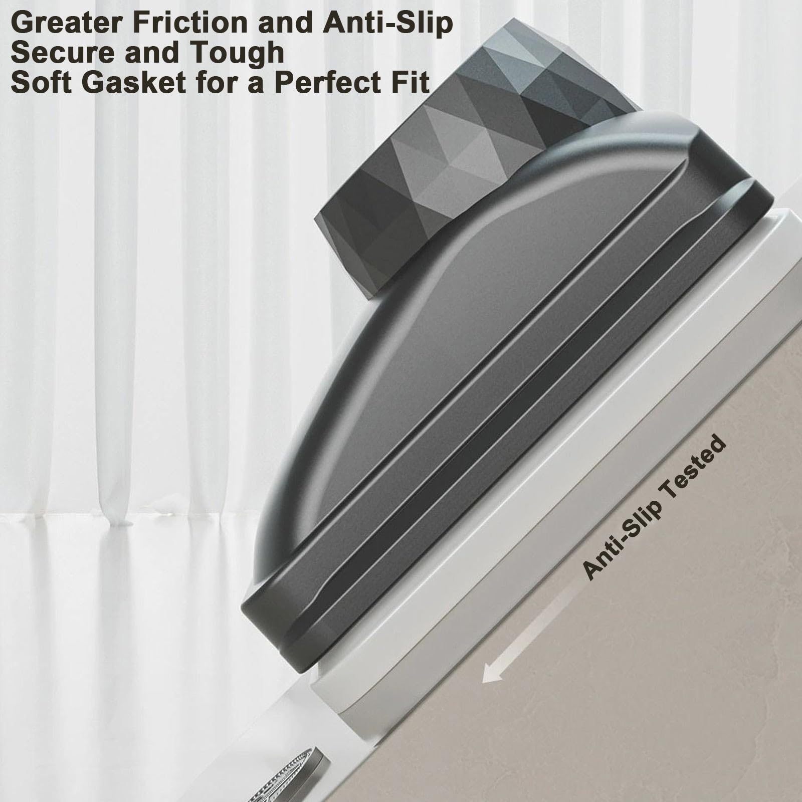 Barra de ducha ajustable sin taladro, acero inoxidable, 5075 cm Φ33 mm, perfecta para baño, dormitorio, sala de estar, fácil instalación, duradera y elegante