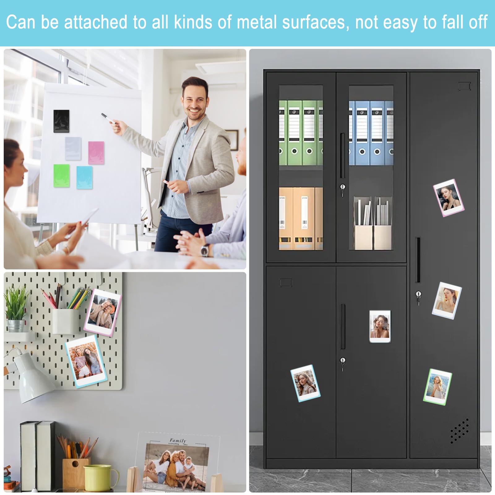 10 Stück Magnetische Bilderrahmen Für Instax Mini Fotos – 9,3x6,3 Cm, 5 Farben, Mit Magnetrückseite Für Kühlschrank & Whiteboard