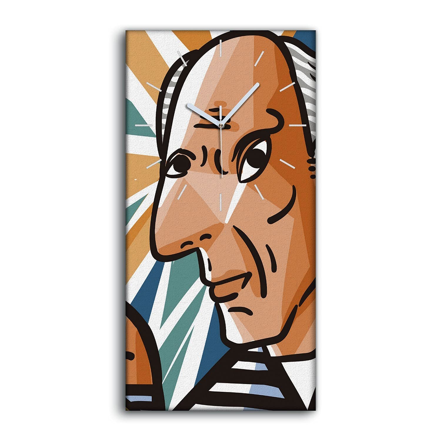 Horloge sur Toile salon et chambre déco murale 30x60cm illustration moderne grand format