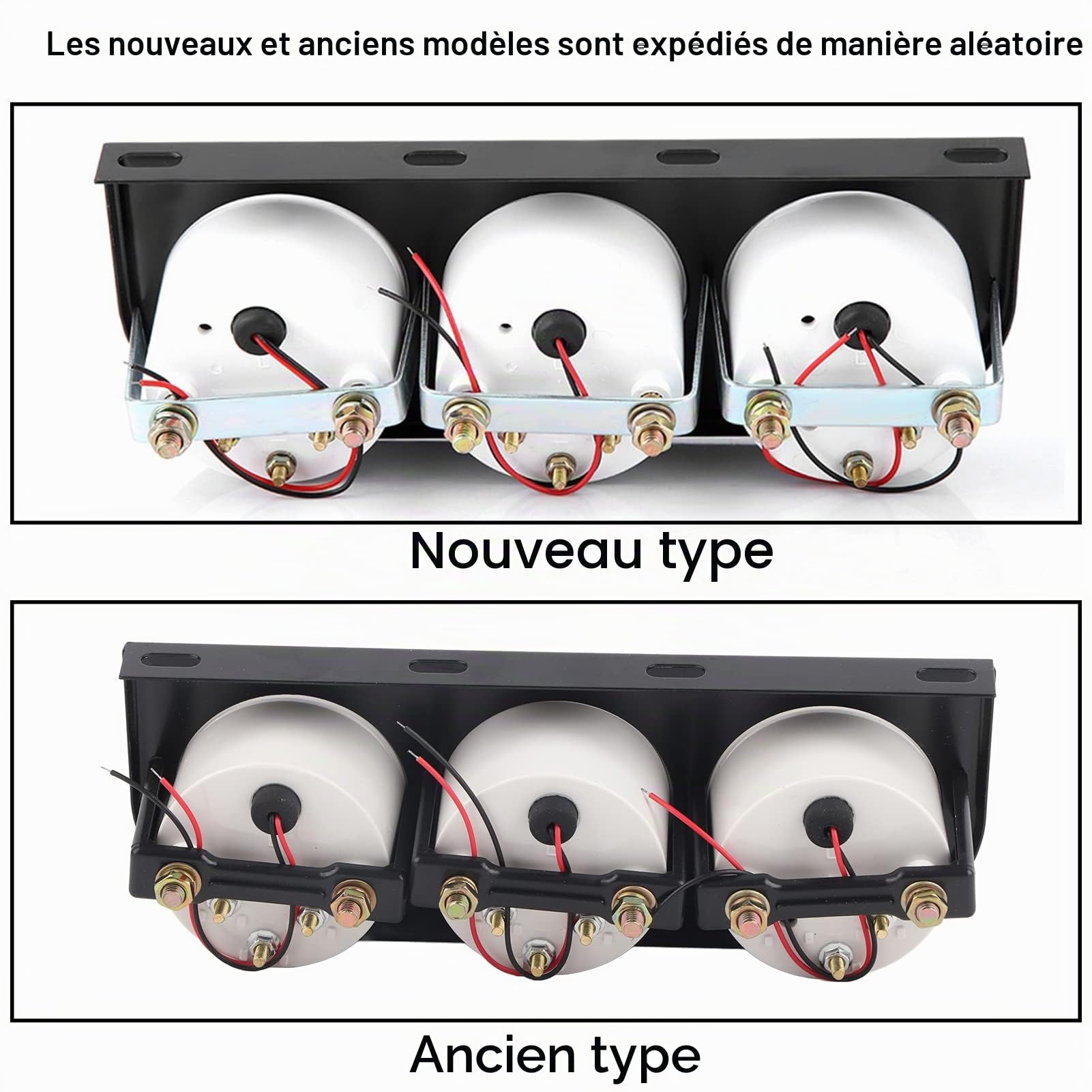 Kit de Jauges de Voiture 3 en 1, 52mm Lunette Température de L'eau Manomètre à Huile Voltmètre pour Les Voitures de 12V