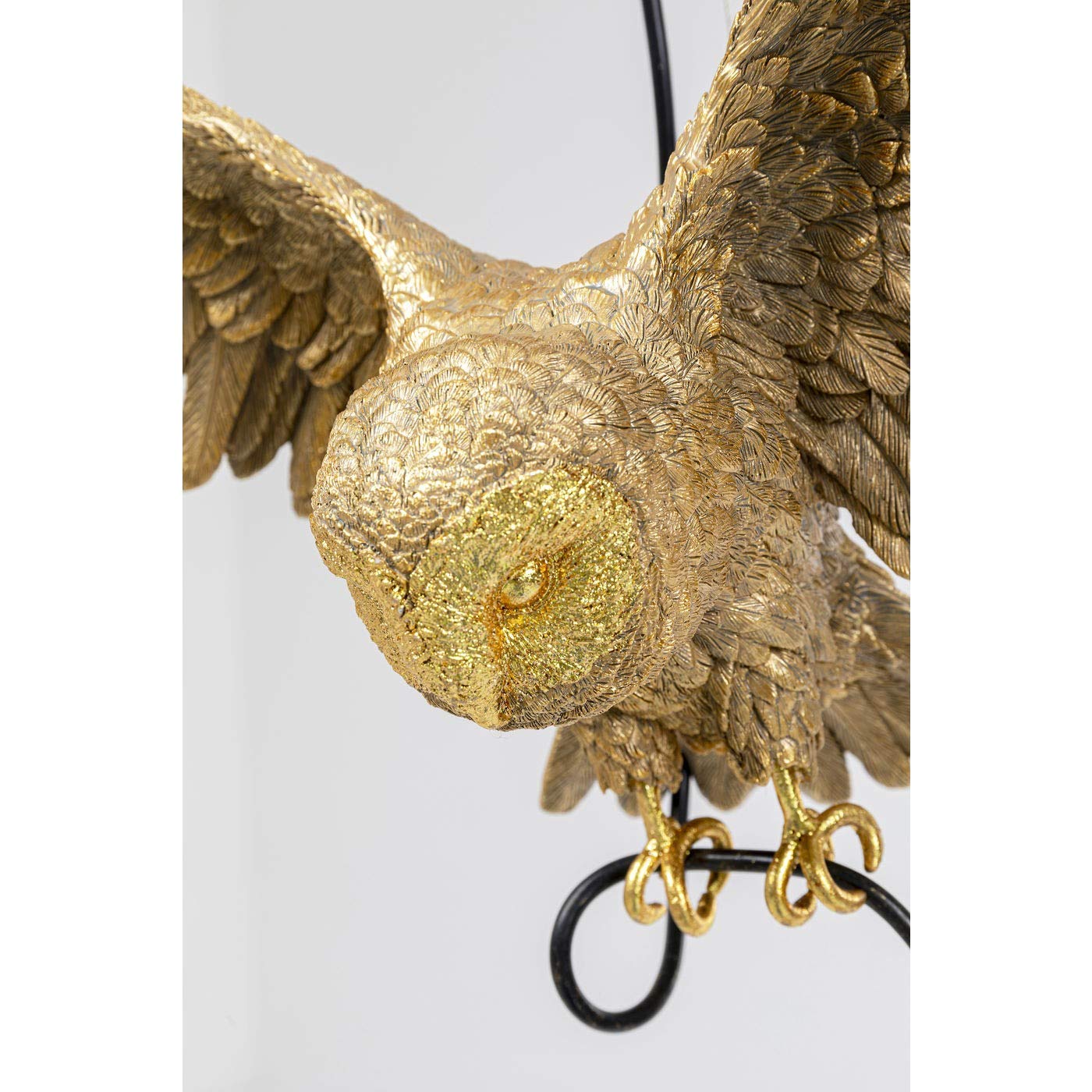 Kare Design lampada a sospensione Animal Owl, oro, animali, gufo, altezza regolabile, stile esotico giungla, sala da pranzo/stanza bambini/banco bar, 60x57x14cm (A/L/P), lampadina non inclusa