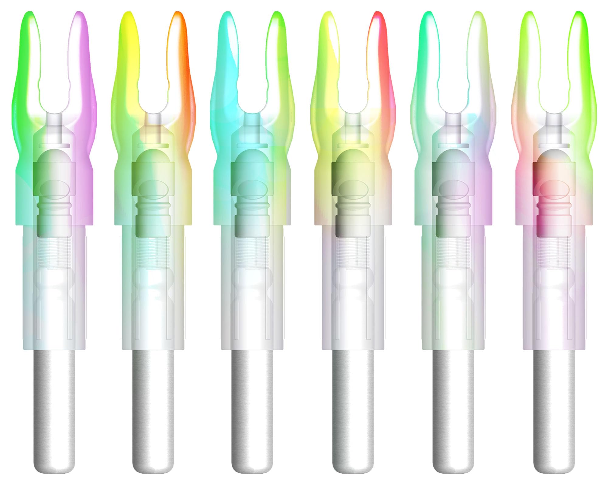 XHYCKJ 6PCS S Led Lighted Nocks for Arrows with .244" Inside Diameter,Screwdriver Included