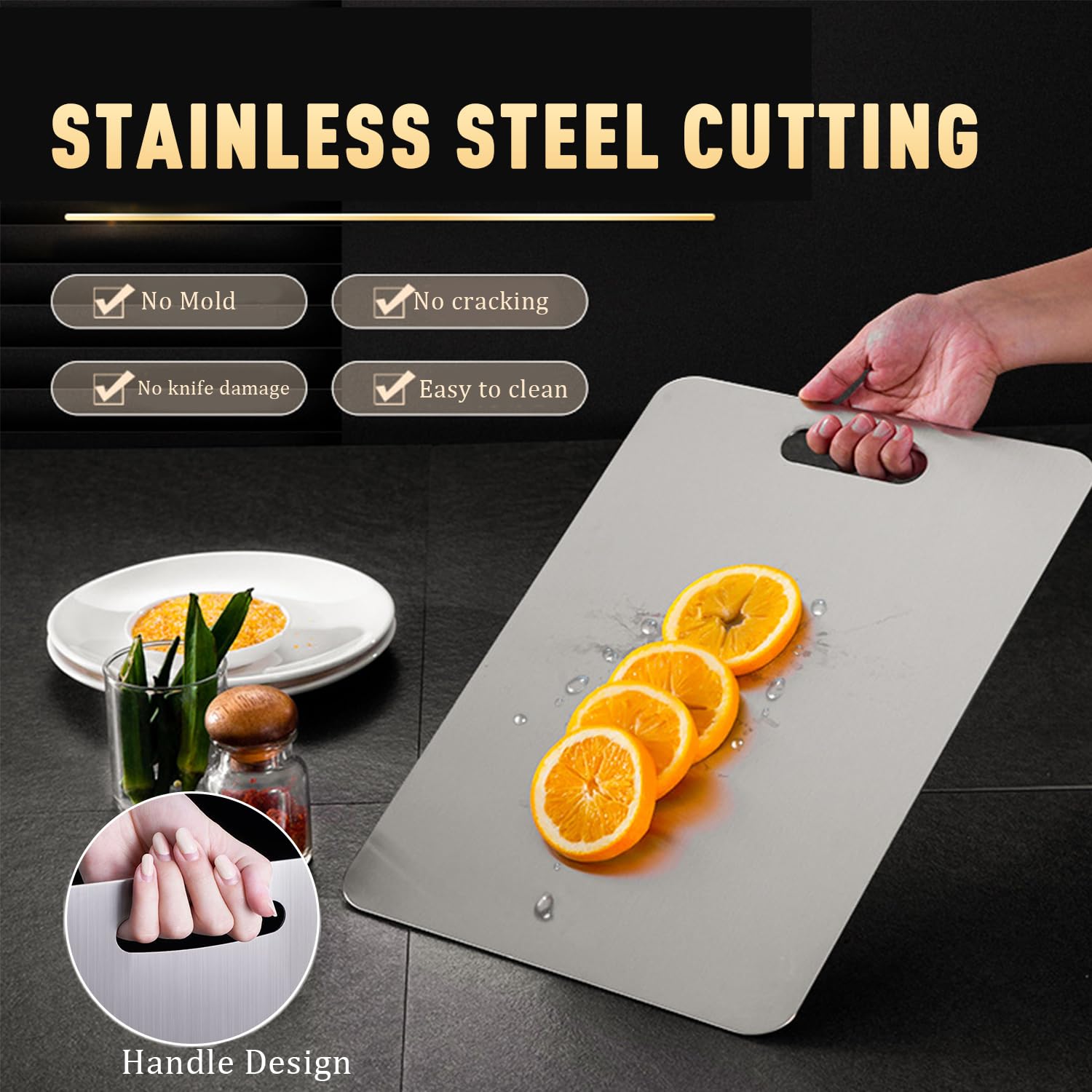 CUBTEM Titan Schneidebretter 3-teilig - BPA-frei & Messerfreundlich Für Küche