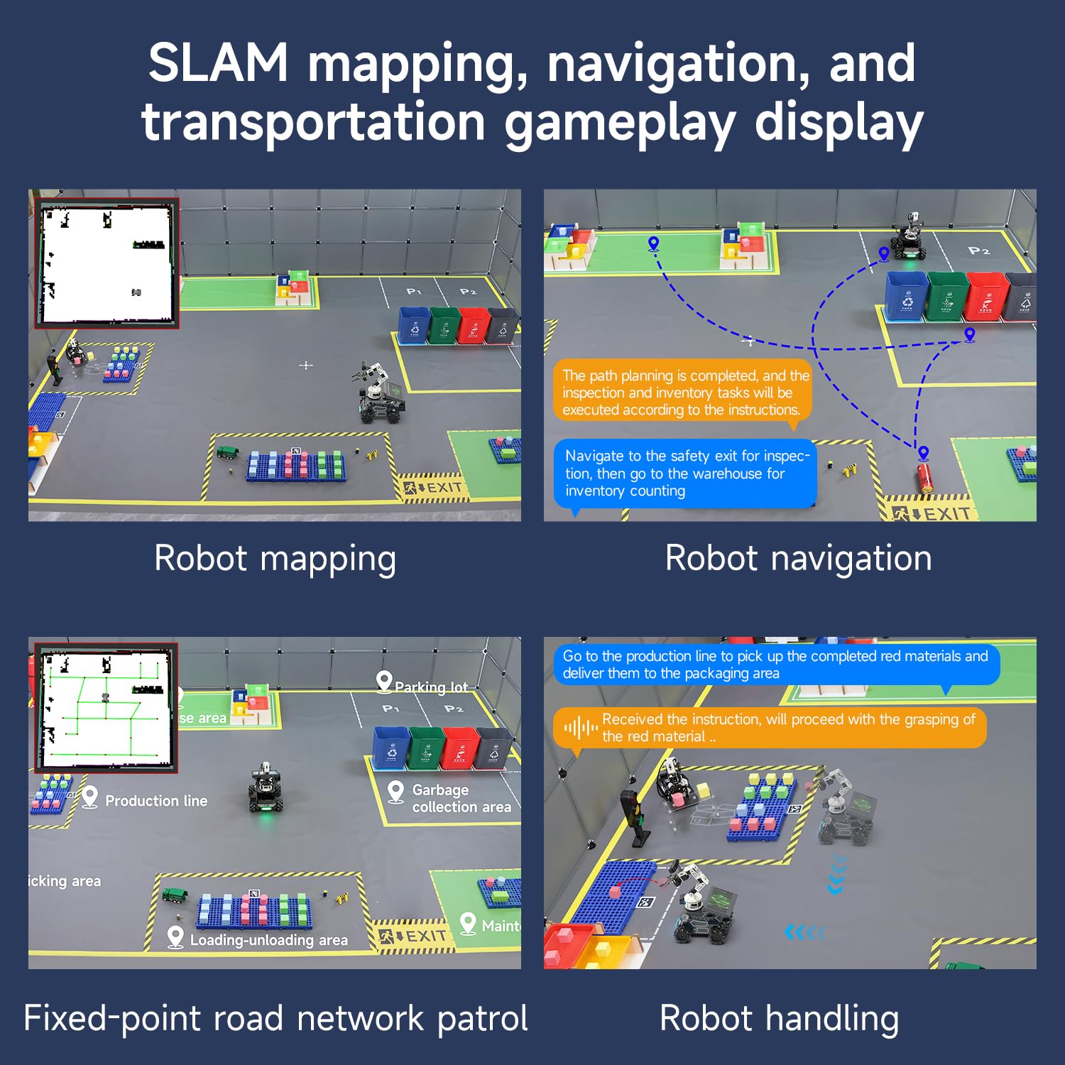 Yahboom ROS Robot Toy Map (Large Model Scene Sandbox+Fence)