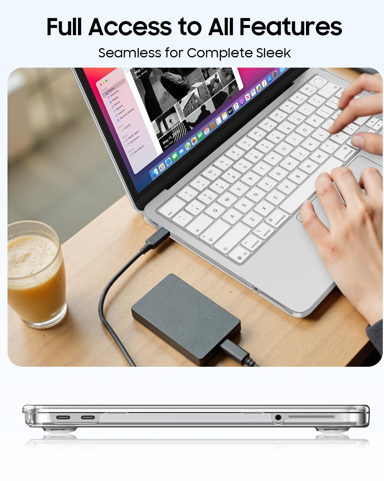 FINTIE Custodia Rigida Trasparente per MacBook Neo 13 Pollici A3404 2026