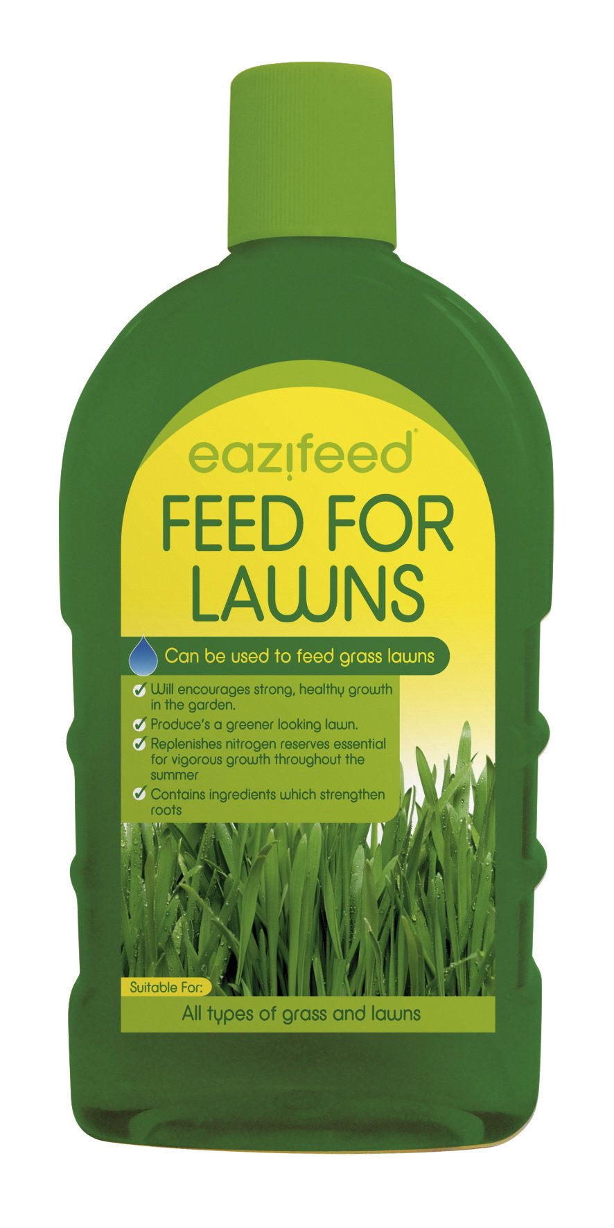 Eazifeed Feed for Lawns | High Quality, Fast Acting Lawn Food for Stronger, Healthier, Greener Grass Growth | Suitable Use in All Seasons (500ml)