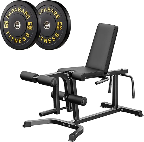 Miniatura 10 de PAPABABE Máquina de extensión y rizado de piernas, máquina ajustable de piernas, extensión de piernas sentadas y máquina de flexión de piernas
