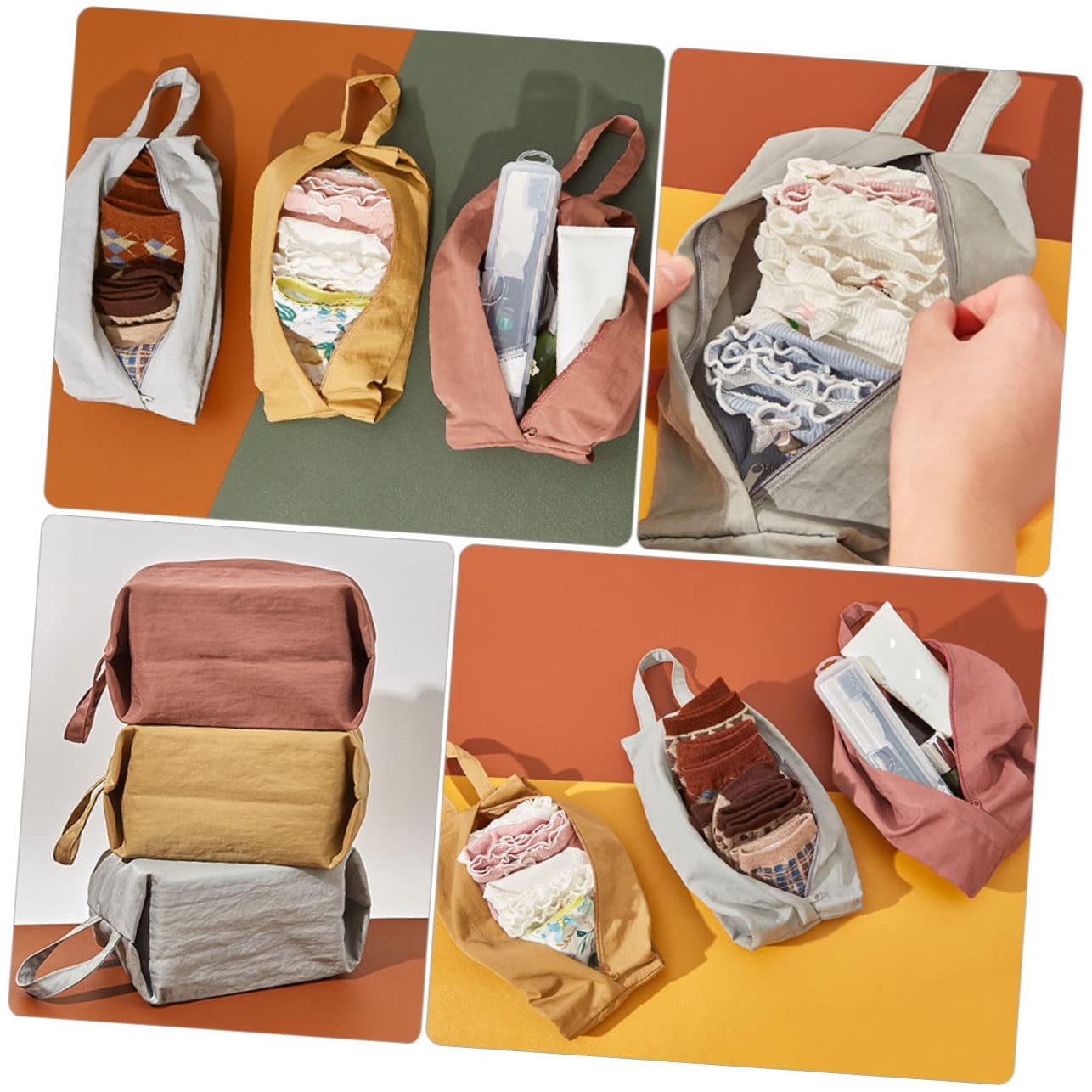 Trousse De Maquillage Voyage Trousse Maquillage Portable Sac à Chaussettes Pratique Accessoire De Voyage