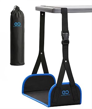 Everlasting Comfort Airplane Foot Hammock for Plane Travel - Relax Your Feet, Sleep on Trips - Adjustable Leg Sling for Recovery