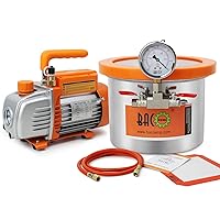 Vista 11 de BACOENG Cámara de vacío de 3 galones con tapa de vidrio templado de 4.5 CFM con bomba, kit de cámara de desgasificación para estabilizar madera