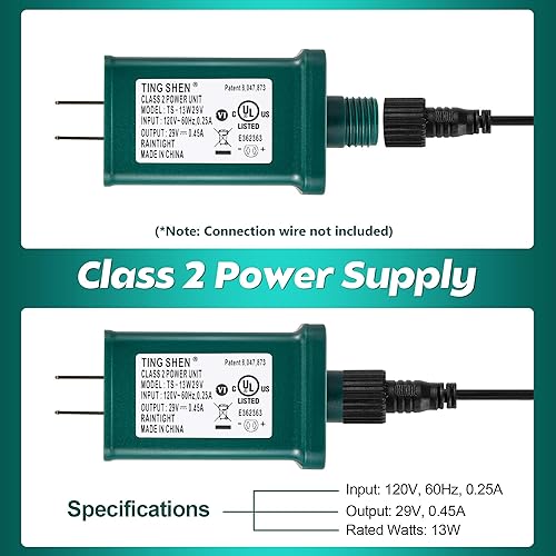 Miniatura 3 de Enhon Fuente de alimentación LED de 29 V y 13 W, TS-13WL29V con certificación UL, transformador LED clase 2, adaptador de enchufe de transformador