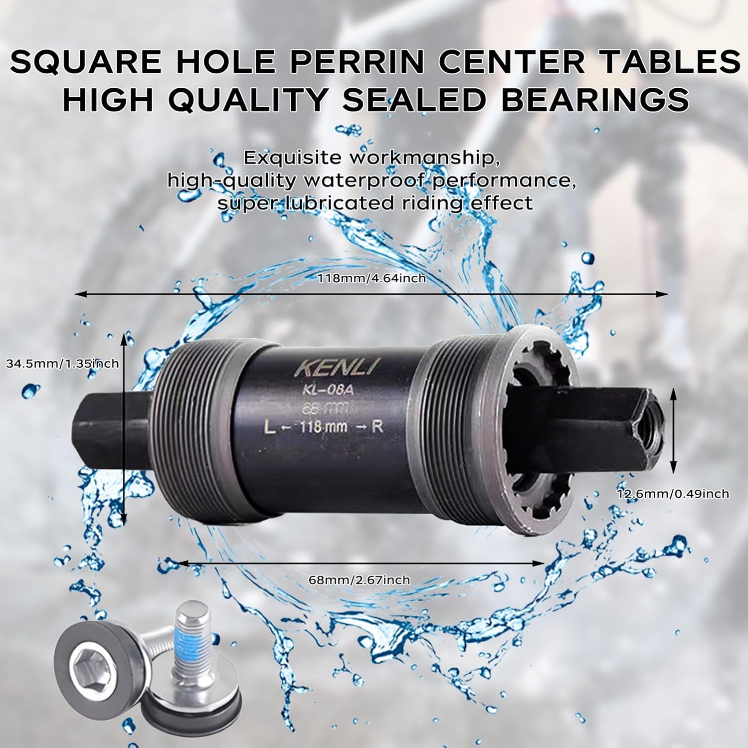 Mountain Bike Crankset MTB 1x Square Taper Crankset 104 BCD 170mm Crank 32/34/36T Compatible (36T)